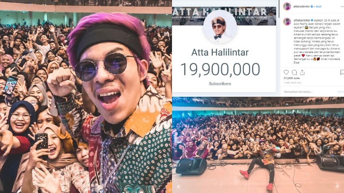 Diterpa Banyak Skandal, Atta Halilintar Pamer 19.9 Juta Subscriber, Aurel Hermansyah Beri Semangat