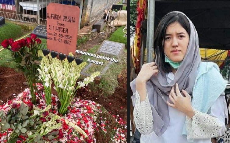 'Selamat Jalan Sosok Tak Pernah Menyusahkan' Ify Alyssa Tabur Bunga di Tanah Makam Farida Pasha