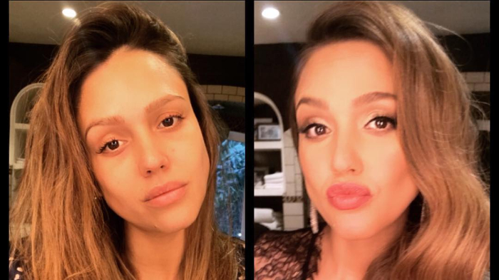 10 Perbandingan Wajah Selebritis Dunia Sebelum dan Sesudah Make Up, Mana Favoritmu?