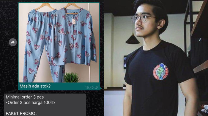 Dagangan Dibeli Kaesang, Olshop Penjual Piyama Justru Kembalikan Uang dan Blokir Nomor Anak Jokowi