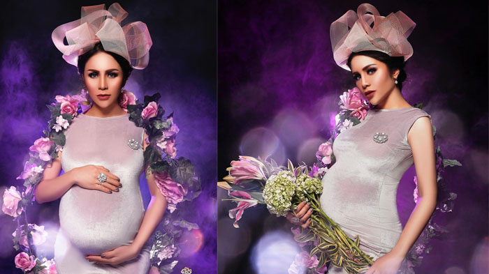 Sangat Cantik Bak Ratu Kerajaan, Beginilah Potret Maternity Momo 'Geisha' dengan Gaun Indahnya!