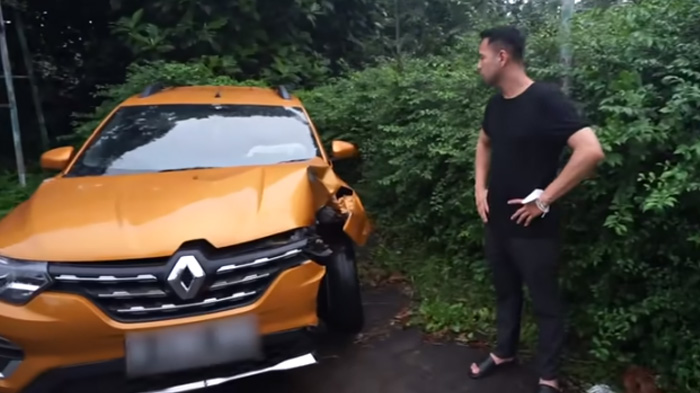 Diduga Karena Ngantuk, Dimas Ahmad Alami Kecelakaan, Mobil Penyok, Raffi Ahmad Panik Tanya Kondisi