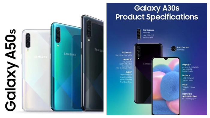 Resmi Dirilis Samsung Hari Ini, Ini Penampakan dan Spesifikasi Samsung Galaxy A50s dan A30s
