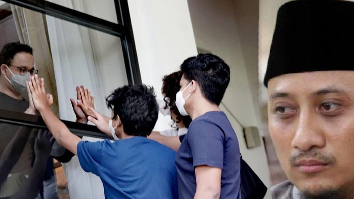 TERENYUH Lihat Potret Pilu Anies Baswedan Dijenguk Istri & Anak Dibalik Kaca, Yusuf Mansur: Doain