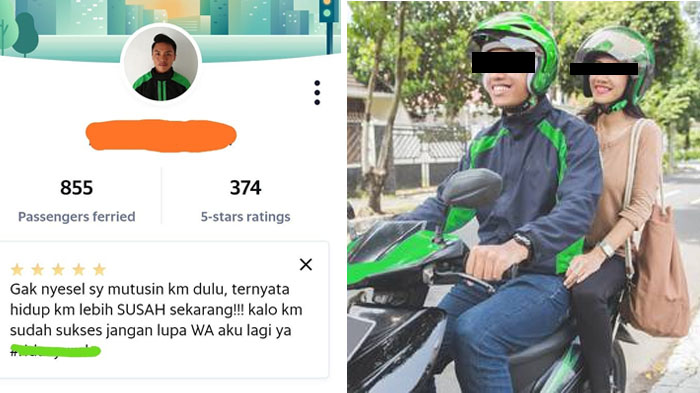 Viral Driver Ojol Dapat Bintang 5 dari Sang Mantan tapi Isi Pesannya Bikin Sakit Hati