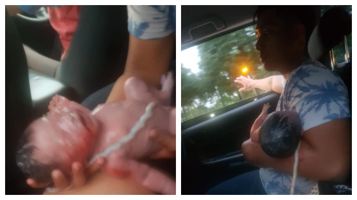 Viral Perempuan Lahirkan Anak di Dalam Mobil Grab Menuju Rumah Sakit, Suami Panik Menahan Bayi