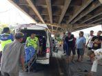 INNALILLAHI Kecelakaan di Ancol Sepeda Motor vs Truk, Wanita Hamil Tewas Terlindas, Anak Syok Berat