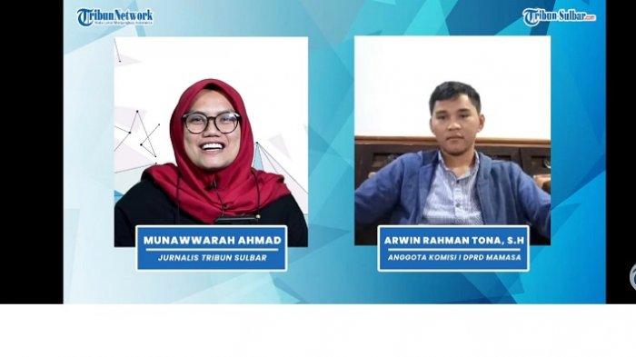 Arwin Rahman Tona anggota DPRD Mamasa jadi bintang tamu The Leaders Tribun-Sulbar.com