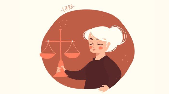 Ilustrasi zodiak Libra.