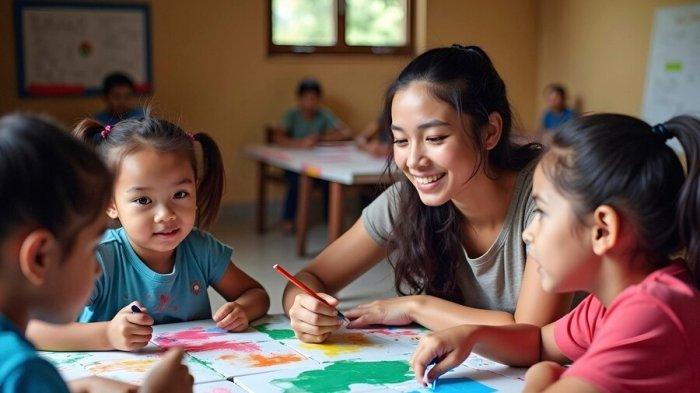 ILUSTRASI BELAJAR - Foto hasil olahan Ai menunjukkan aktivitas siswa yang sedang belajar, diunggah Jumat (7/2/2025).