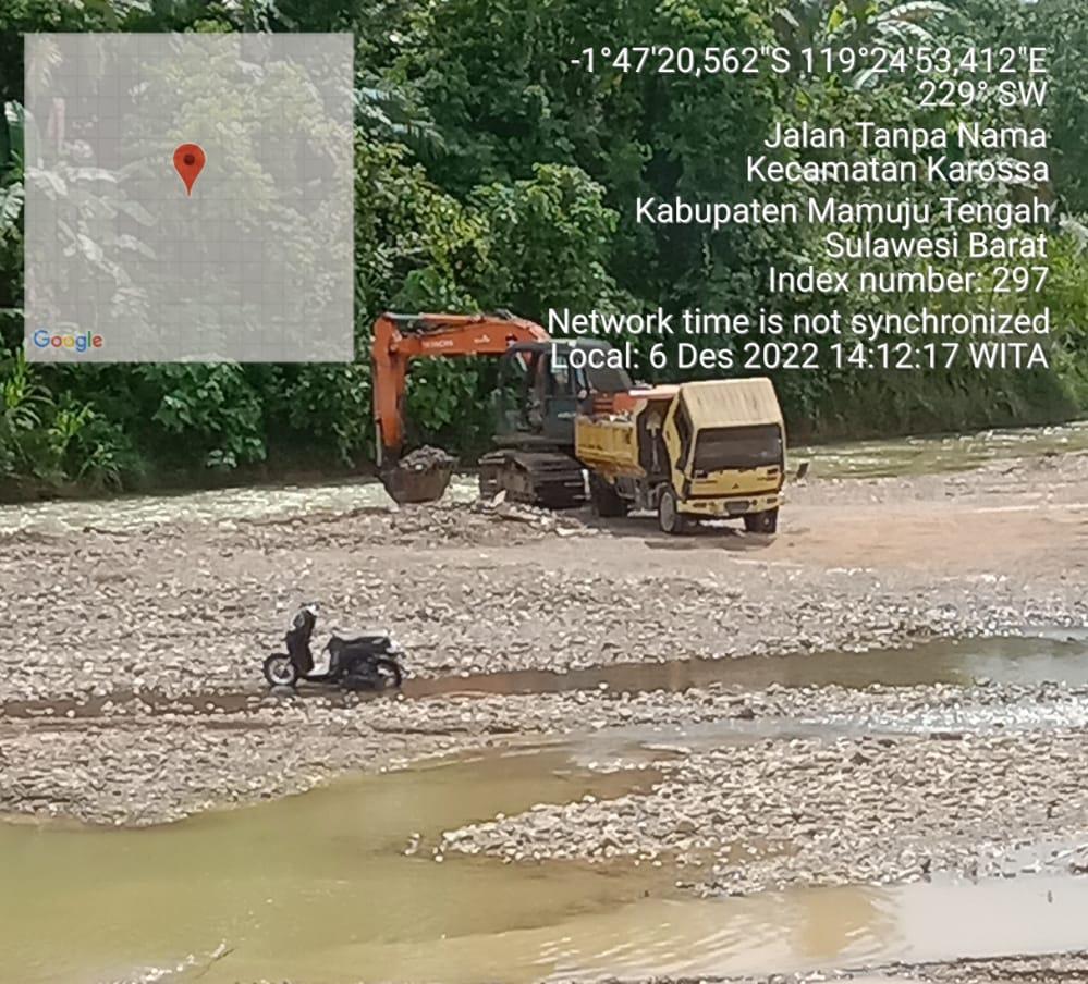Tak Pinya Izin, Pemilik Tambang Ilegal di Karossa Mamuju Tengah Ditegur ESDM Sulbar