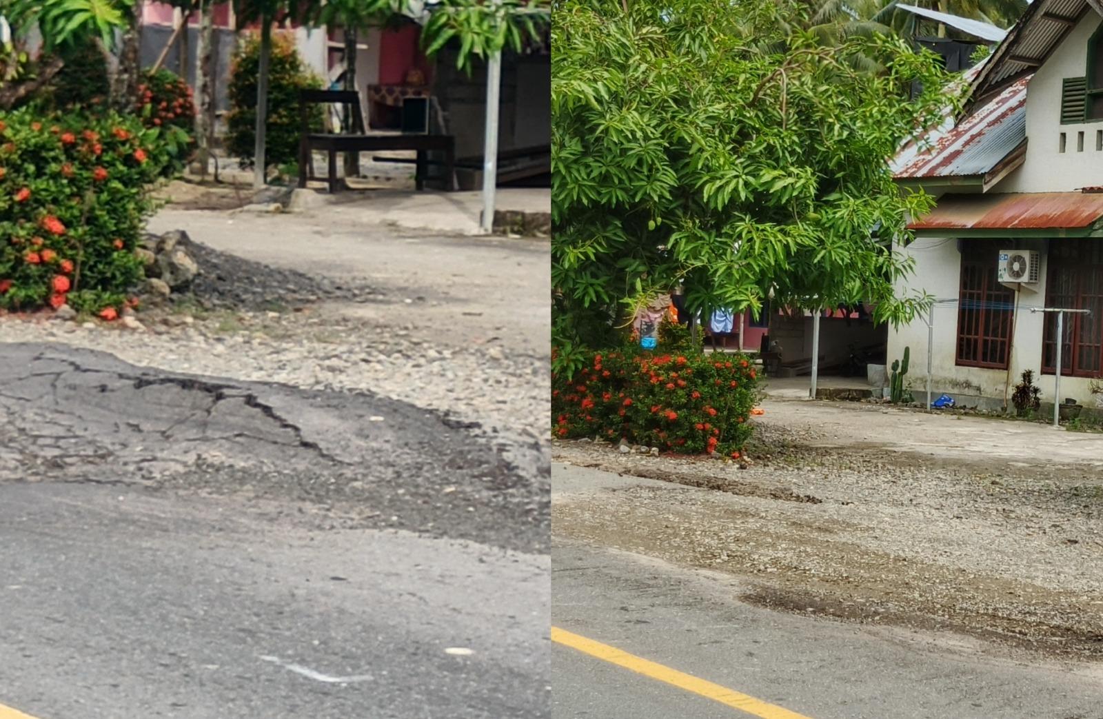 Jalan Berlubang di Poros Desa Polewali Pasangkayu Kini Ditimbun, Warga : Harap Perbaikan Permanen