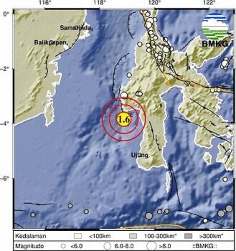 Gempa Magnitudo 1,6 Guncang Barat Daya Polewali Mandar, BMKG Catat Belasan Getaran di Sulawesi