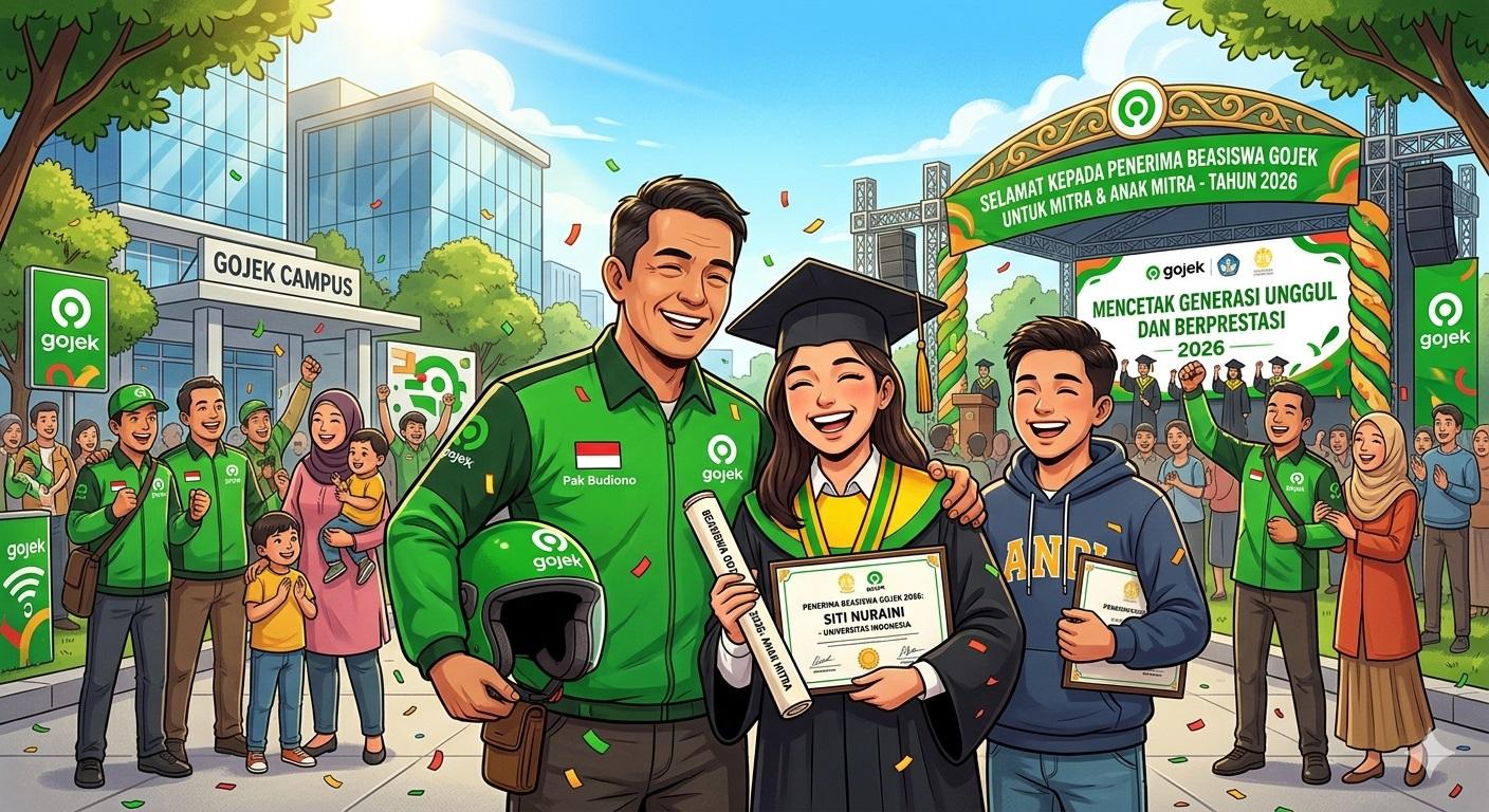 Kabar Baik! Gojek Buka Beasiswa Gelombang 2 untuk Mitra dan Anak Mitra, Ini Syaratnya!