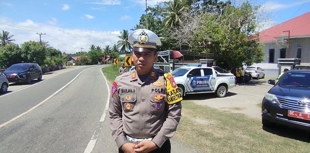 Satlantas Polres Pasangkayu Kawal Pawai Napak Tilas Hari Jadi ke-21 Kabupaten Pasangkayu