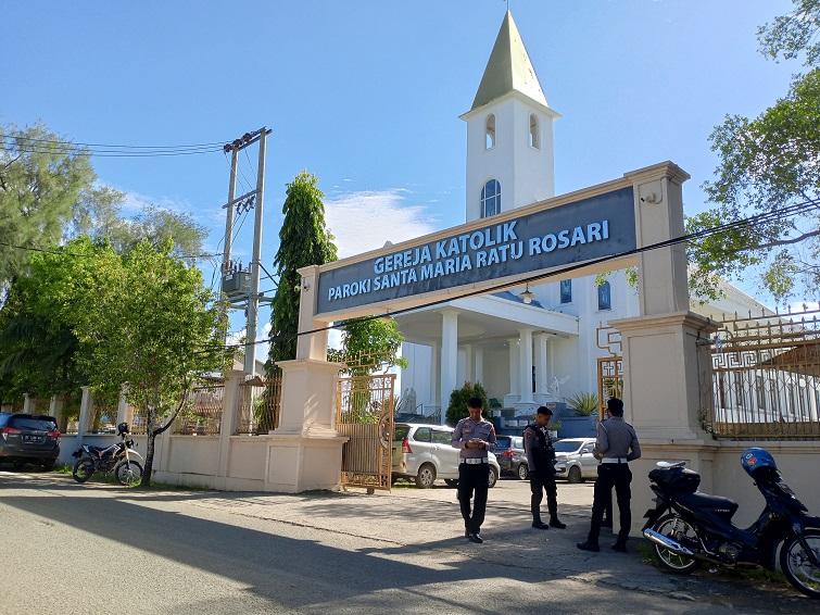 Polresta Mamuju Pengamanan 13 Gereja di Hari Kenaikan Isa Almasih