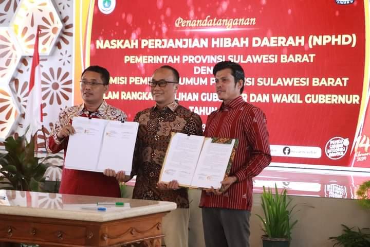 NPHD Anggaran Pilgub Sulbar 2024 Ditekan, KPU Rp 43 Miliar, Bawaslu Rp 9,5 Miliar