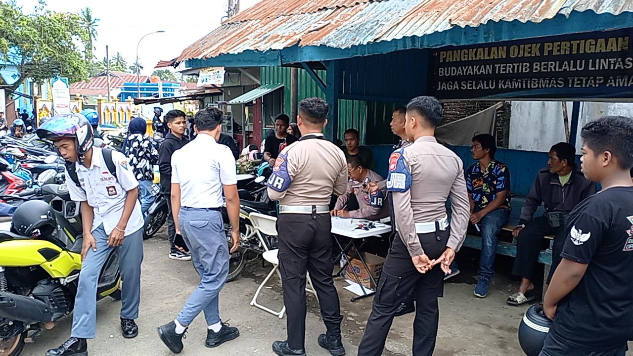 Pelajar SMA Ikut Terjaring Razia Operasi Patuh Marano 2025 di Mamuju, 22 Kendaraan Ditindak