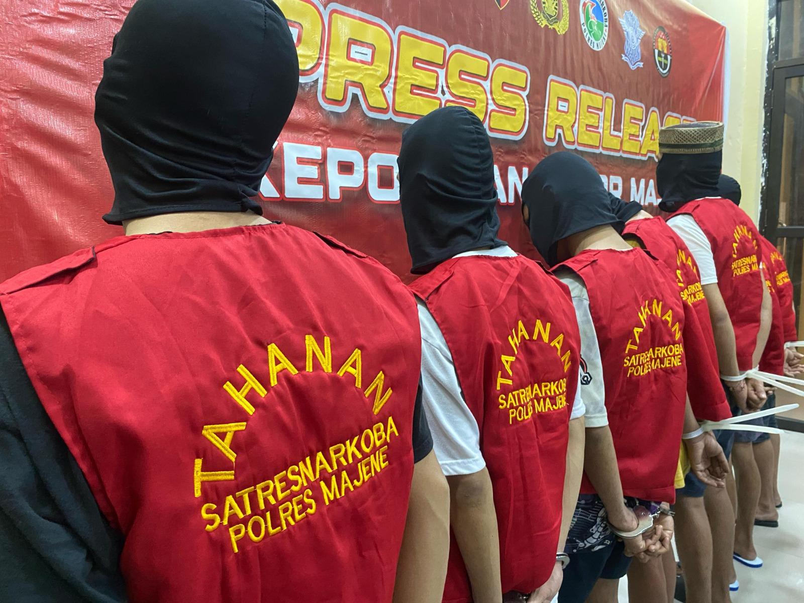 7 Pelaku Narkoba di Majene Ditangkap, Manfaatkan Momentum Mudik Lebaran untuk Selundupkan Narkoba