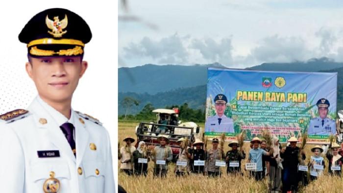 INFLASI - Kolase foto Bupati Konawe Utara Ikbar dan sektor pangan yang didorongnya untuk mengendalikan inflasi. Beginilah cara Pemerintah Kabupaten Konawe Utara (Konut) Sulawesi Tenggara mengendalikan inflasi sepanjang tahun 2025.   Sejak dilantik pada Kamis (20/02/2025), Bupati Konawe Utara H. Ikbar, S.H., M.H membawa deretan program strategis yang menjadi fokus untuk pembangunan daerahnya. 