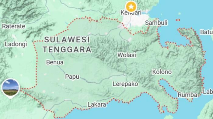 Peta Kabupaten Konawe Selatan Sulawesi Tenggara dan pemekaran Kabupaten Konawe Timur