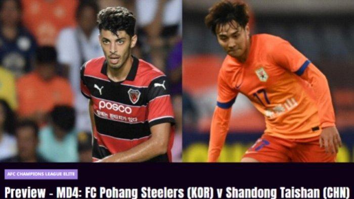 Prediksi Pohang Steelers Vs Shandong Taishan: Skor dan Line Up, Jadwal Liga Champions Asia 2024