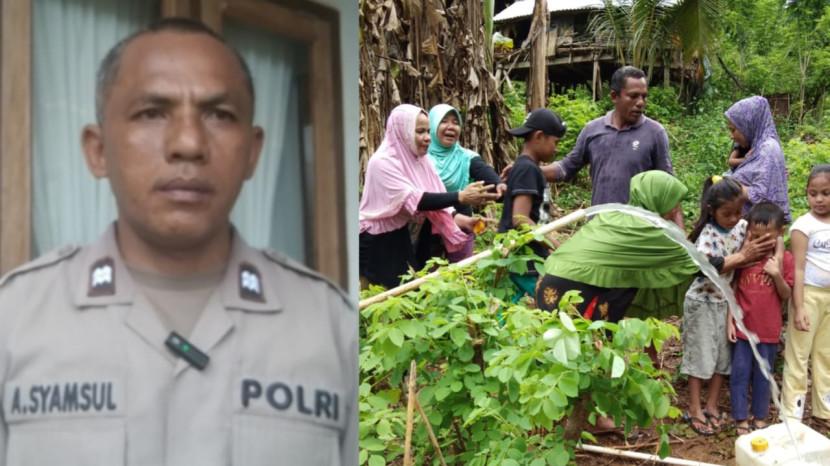 Sosok Aiptu Syamsul Rela Rogoh Kocek Sendiri Buat 3 Sumur Bor, Perjuangkan Air Bersih Tongkuno Muna
