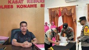 Kolase-foto-Iptu-La-Ode-Muhammad-Jefri-Hamzah-kiri-di-ruang-Kasat-Reskrim-Polres-Konawe-Selatan.jpg