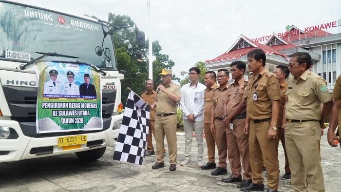 15 Ribu Ton Beras Asal Konawe Sulawesi Tenggara Dikirim ke Sulut, Sulteng, Ambon hingga Papua