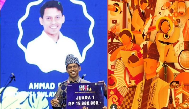 Pemuda Wakatobi Juara 1 Desain Grafis Kreativesia Kemenpora, Angkat Kisah Lelaki Sulung Lewat Gambar