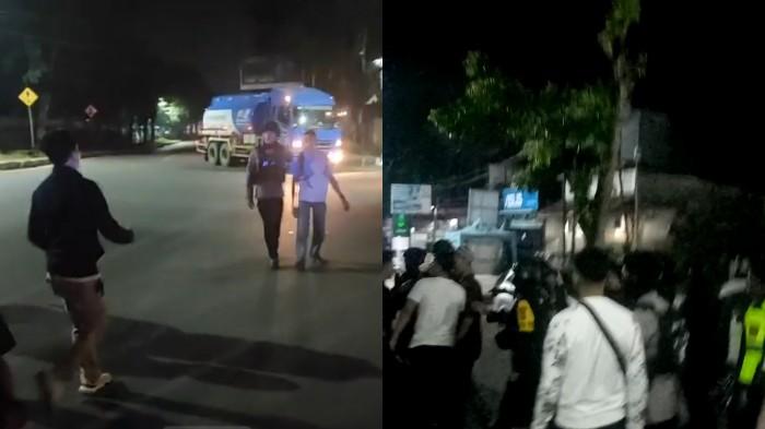 Sejumlah Pemuda di Kota Kendari Nyaris Adu Jotos dengan Polisi, Satu Orang Ancam Petugas Pakai Sajam
