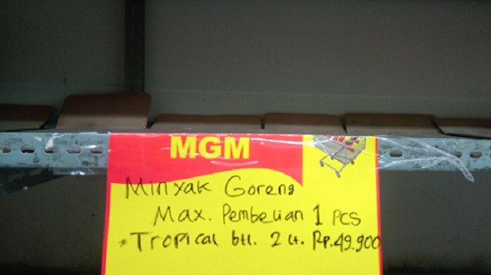 Harga Minyak Goreng di Ritel Modern Kendari Sultra, Tropical Dibanderol Rp49 Ribu per 2 Liter