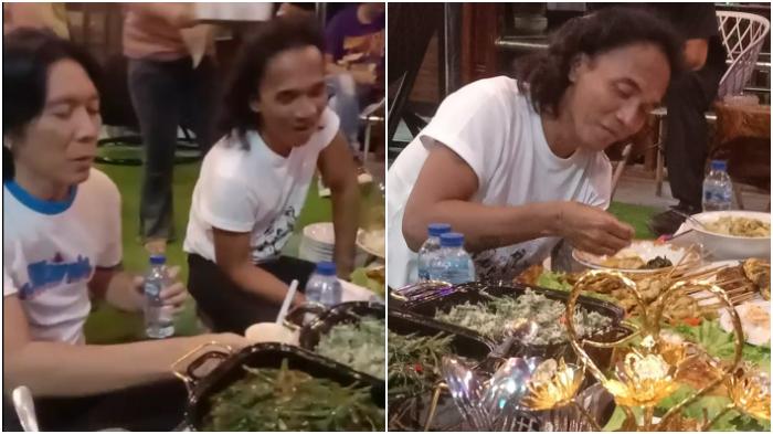 Kaka Slank dan Bimbim Lesehan Cicipi Sinonggi Makanan Khas Kendari Sulawesi Tenggara, Sebut Mantap
