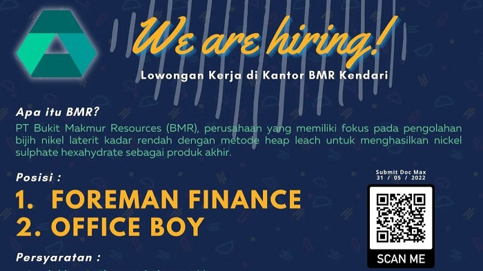 Lowongan-Kerja-Kendari-PT-Bukit-Makmur-Resources-Buka-Loker-Foreman-Finance-dan-Office-Boy-Syarat.jpg