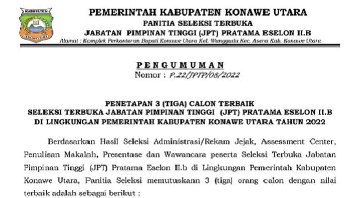 Pansel-Umumkan-Tiga-Nama-Nilai-Terbaik-Hasil-Seleksi-JPT-Pratama-Konawe-Utara-Sulawesi-Tenggara.jpg