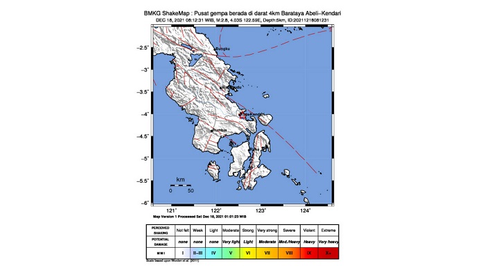 Penyebab Gempa Bumi 2,8 Skala Richter di Abeli Kota Kendari, BMKG Sebut Tidak Berpotensi Tsunami