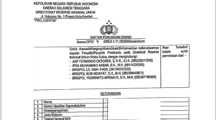 Polda-Sulawesi-Tenggara-Terbitkan-DPO-Tersangka-Kasus-Dugaan-Penipuan-dan-Penggelapan-di-Sultra.jpg