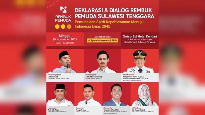 Rembuk Pemuda Sultra Ajak Generasi Muda Deklarasi dan Diskusi Bersama Tokoh, Ini Link Pendaftarannya