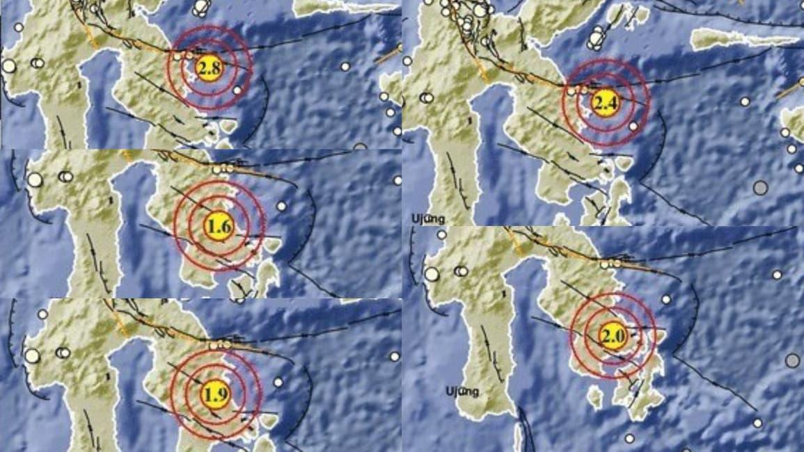 5 Kejadian Gempa di Sulawesi Tenggara Awal Mei 2026, Konut 3 Kali, Konawe dan Konsel 1 Kali