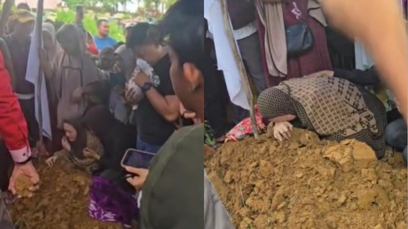 Tangis Ayah Ibu Saat Pemakaman Balita Korban Kebakaran Tragis di Kendari, Kakak Adik Dikubur 1 Liang