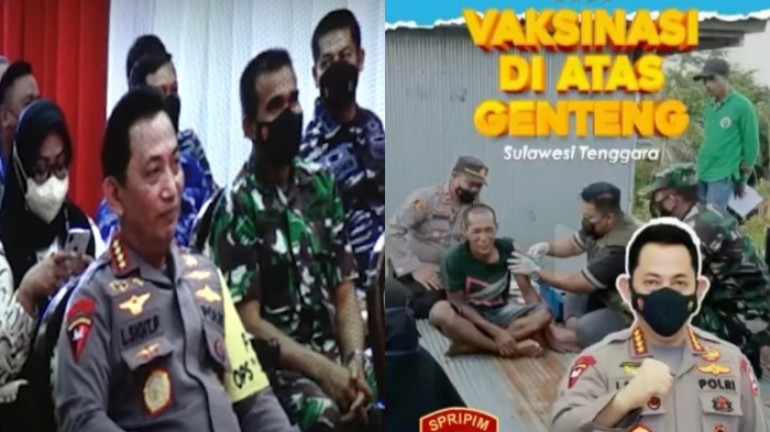 Viral Kapolri Jenderal Listyo Sigit Bahas Vaksinasi Covid-19 di Atas Genteng Polda Sulawesi Tenggara