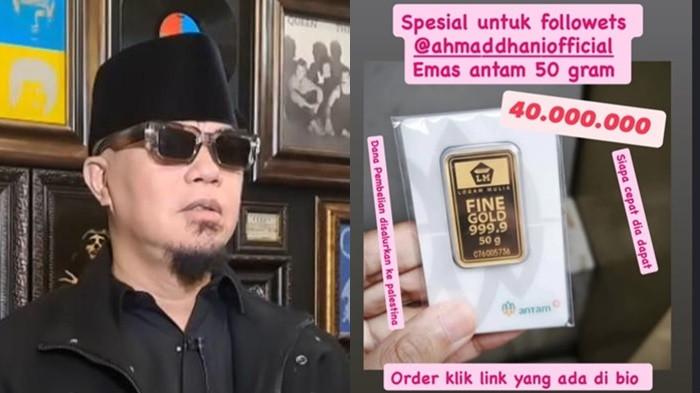 UNGGAHAN AHMAD DHANI - Unggahan aneh dalam instagram @ahmaddhaniofficial munculkan kejangalan, karena bukan aktifitas sehari-harinya namun malah giveaway emas.
