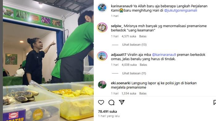 Belum satu bulan warung makan itu dibuka, Karina dan para karyawannya harus mengha