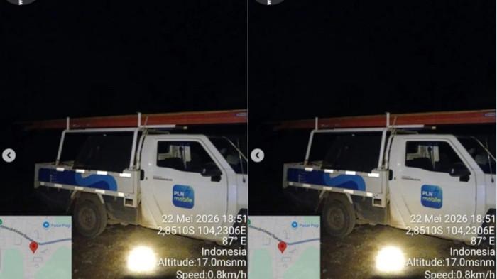 MATI LAMPU : Potret PLN tengah melakukan perbaikan listrik padam