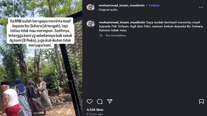 YAI MIM - Curhat Imam Muslimin atau Yai Mim sudah berupaya meminta maaf kepada Nurul Sahara namun tidak direspon.