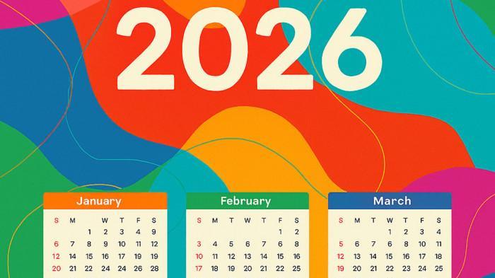 Daftar Kalender 2026 Lengkap Januari Hingga Desember, Ada 25 Hari Tanggal Merah dan Long Weekend