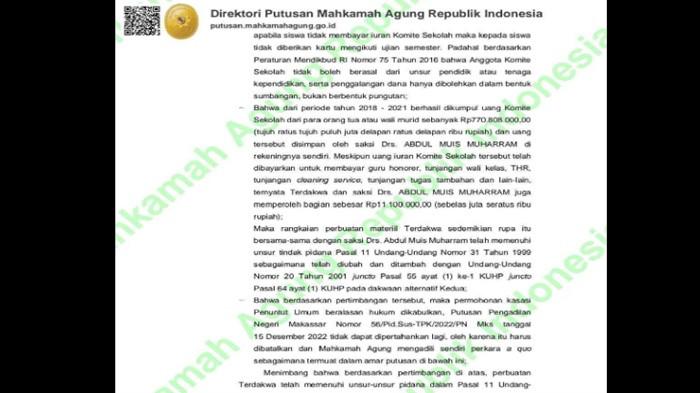 Faisal Tanjung bagikan bukti dokumen isi putusan Mahkamah Agung