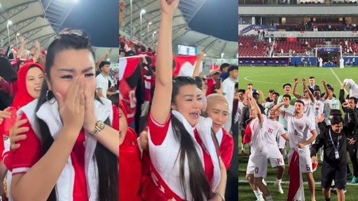 Tangis Pedangdut Fitri Carlina Saksikan Timnas Indonesia Menang atas Korsel di Piala Asia U23
