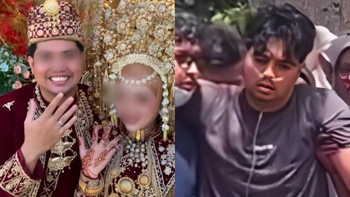 PAKAI INFUS - Masih memakai infus, Gilang hadiri pemakaman istrinya Cindy Desta Nanda. Pasangan yang baru menikah ini baru saja ditemukan tidak sadarkan diri saat bulan madu di penginapan. Nahas, nyawa Cindy tidak bisa diselamatkan.