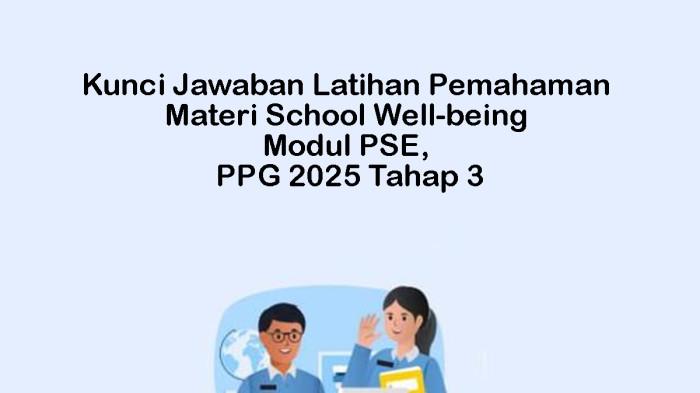 Kunci Jawaban Latihan Pemahaman School Well-being Modul PSE, PPG 2025 Tahap 3